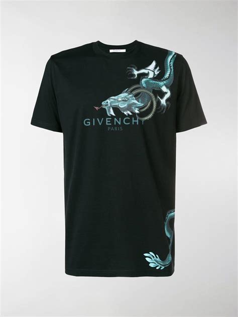 givenchy t shirt black and red dragons|givenchy t shirt size chart.